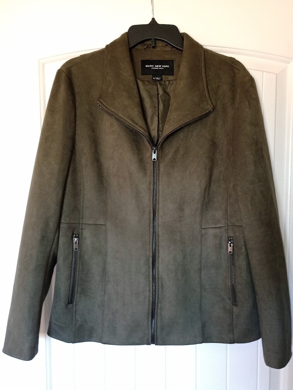Marc NY Green Faux Suede Jacket